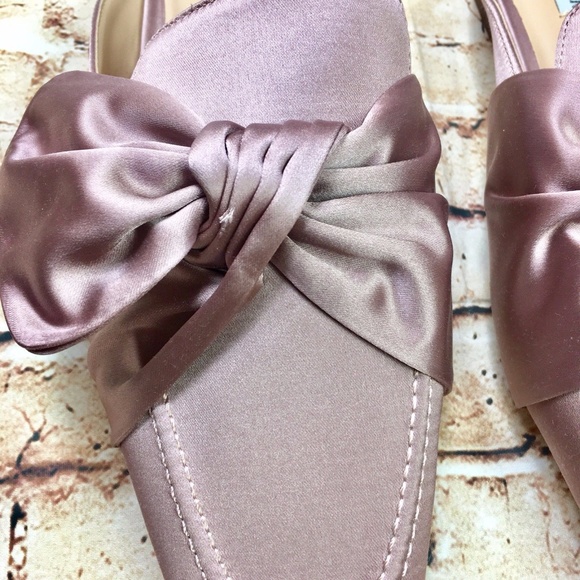 ❌SOLD❌ [Steve Madden] Pink Bow Flats Slip On Mules - Picture 4 of 8